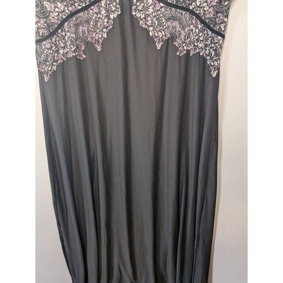 Soma Babydoll Long Nightgown Sz L Maxi Slip Dress M Gown Purple Lace Whimsigoth - Picture 7 of 16